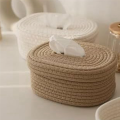 Tissue Box Cover Square Tissue Holders Cotton Rope Covers Rectangular Tissue Box Cute Accessories Decorative Organizer. 