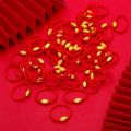 Fashion Lucky Gold Transfer Bead Ring Black Red Rope Braided Jewelry Accessories Couple Ring Good Luck Ring. 