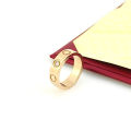 【Mega Sale】V gold plated mi gold card plus a small diamond ring women's fashion jewelry trend. 