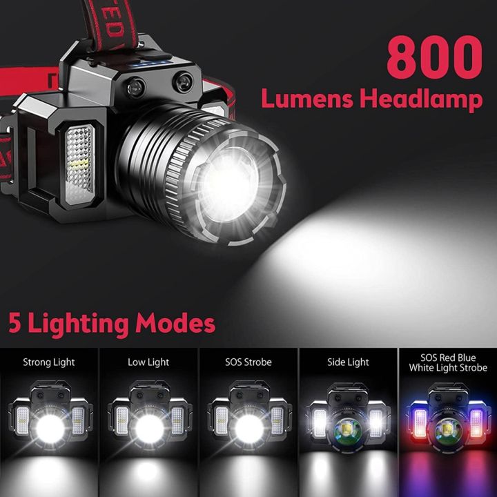 1%20Set%20Rechargeable%20Head%20Light%20360%C2%B0%20Adjustable%20Angle%20Headlight%20Flashlight%20Motion%20Sensor%20for%20Fishing%20-%20Image%204