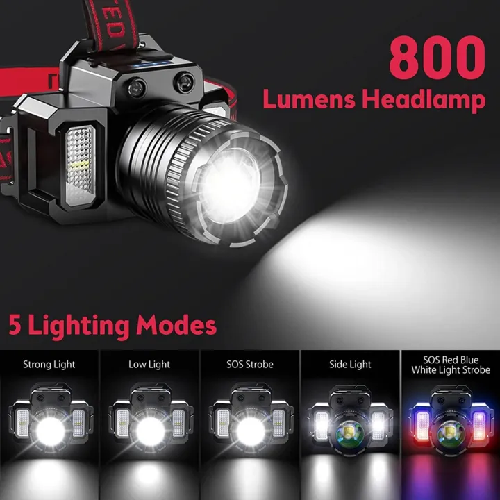 1%20Set%20Rechargeable%20Head%20Light%20360%C2%B0%20Adjustable%20Angle%20Headlight%20Flashlight%20Motion%20Sensor%20for%20Fishing%20-%20Image%204