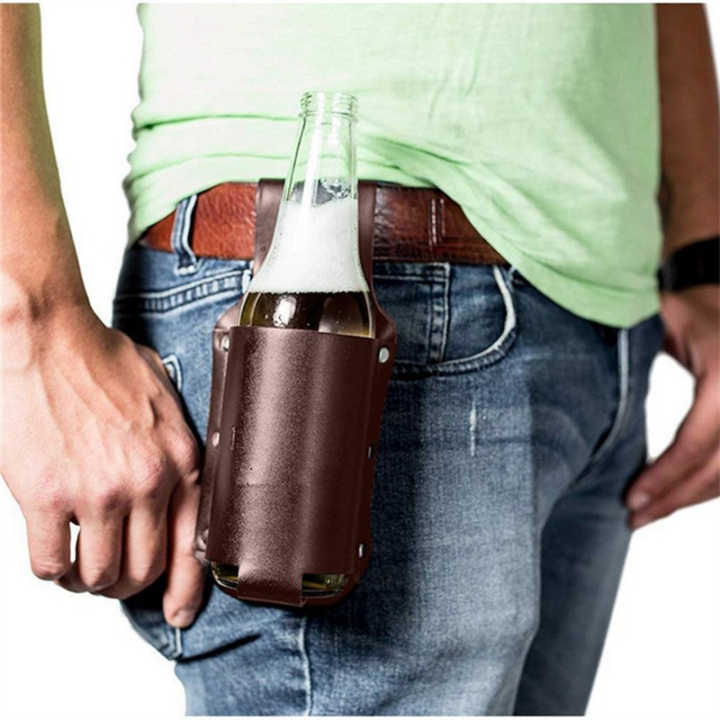 Classic%20Beer%20Holster%20Great%20Gadget,%20Perfect%20Beer%20Gift%20for%20Men%20of%20All%20Ages,%20Leather,%20Holster%20Brown%20Durable%20Easy%20to%20Use%20-%20Image%205
