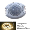 2X PIR Infrared Motion Sensor Detector DC5-24V Auto on Off Timer Switch Home LED Light Body PIR Motion Sensor Lamp White. 