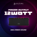 Ultima Rock 12W Bluetooth Speaker With 12Hrs Playtime | Powerful Bass | Rugged Built | TWS Feature | RGB Lights | IPX5 Water & Shock Resistant Speaker. 