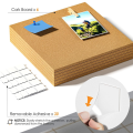 12inch X 12inch Cork Tiles, 6 Pack Cork Boards for Wall with Safe Removable Adhesive Tabs, Large Cork Bulletin Boards. 