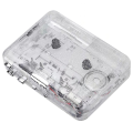 1 Set Cassette Player Full Transparent Shell Player Full Transparent Shell Cassette to MP3 Format Tape Player for Music. 