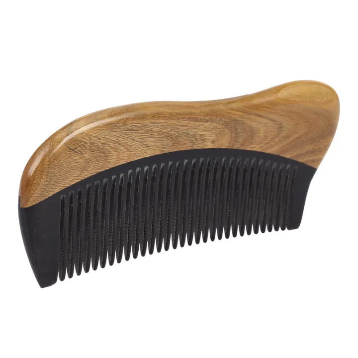 ZOROOM%204X%20Natural%20Green%20Sandalwood%20Hair%20Comb%20-%20No%20Static%20Wooden%20Fine%20Tooth%20Black%20Horn%20Comb%20(Green%20Sandalwood)%20-%20Image%204
