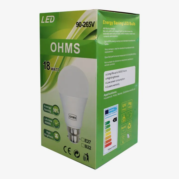 Ohms%20Led%20Light%20Bulb%2090-265V%2018W%20-%20Image%204