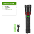 New style 10000mAh High Power LED Flashlights Type-C Rechargeable LED Torch 5000M Ultra Powerful Flashlight Outdoor Tactical Lantern. 