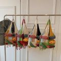 New Little Fish Shoulder Bag Handmade Large Capacity Versatile Tote Bag Summer Cotton Cute Relaxed Knitted Bag Casual Outing. 