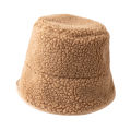 Women Double-sided Fisherman Hat Autumn Winter Warm Lamb Plush All-match Sun Cap. 