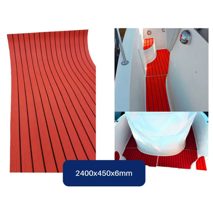 (COKP)%20Self-Adhesive%20EVA%20Foam%20Teak%20Decking%20Yacht%20Marine%20Flooring%20Synthetic%20Boat%20Floor%20Mat%202400X450X6mm%20Red%20-%20Image%208