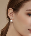 Double Sided Pearl Stud Fashion Earring For Women. 