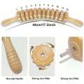 Wood Therapy Massage Tool Handheld Trigger Point Stick Lymphatic Drainage Anti Cellulite Muscle Release Roller. 