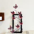 Simulated Autumn Flower Photo Frame Ornaments Light Luxury Decorations DIY Picture Frame Wall Painting B. 