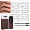 In 1 Eyebrow Stamp Kit Brow Powder for Hairline Contour Waterproof. 