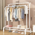 Coat Rack And Clothes Hanger Stand With Side Hooks And Bottom Shelves (Requires Self Assembly) - Clothes Hangers |. 