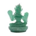 Nepalese Handicraft Mergase Stone Antique Green Tara Statue 7cmcm. 