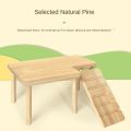 New Hamster Wooden Ladder Platform DIY Stairs Toy Durable Jumping Board Cage Accessories Easy to Install Playground for Small Pets. 