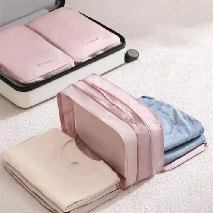 Portable Clothes Storage Travel Storage Bag Space Saving Cabinet Organizer Compression Pouch Large Capacity Luggage Organizer Bag Home