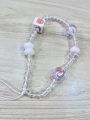 Cute Keychains Beaded Phone Strap Cell Phone Charms Beaded Lanyard Kawaii Creative Crystal Pendant BY PMH TECH. 
