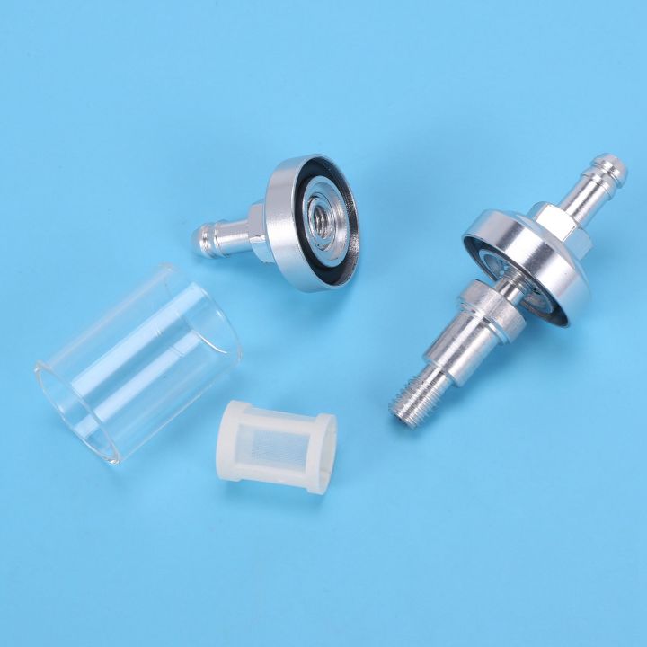 NAMUNY%202X%20Universal%20Chrome%20Glass%20Fuel%20Petrol%20crude%20oil%20engine%20Inline%20Filter%205/16%20inch%208mm%20Silver%20for%20Motorcycles%20-%20Image%208