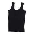 Black Cotton Sleeveless Plain Sando For Boy. 