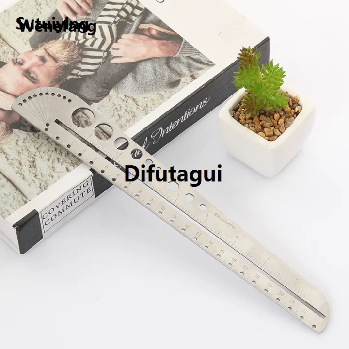 Difutagui%201%20PC%20Multi%20Functional%20Stainless%20Steel%20Tool%20Scale%20Ruler%20High%20Quality%20Luxury%20Profesional%20Office%20Compass%20Protractor%20Hexagonal%20EDC%20Outdoor%20Tool%20-%20Image%203