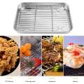 9 Inch Toaster Oven Tray and Rack Set, Small Stainless Steel Baking Pan with Cooling Rack,Dishwasher Safe Baking Sheet. 