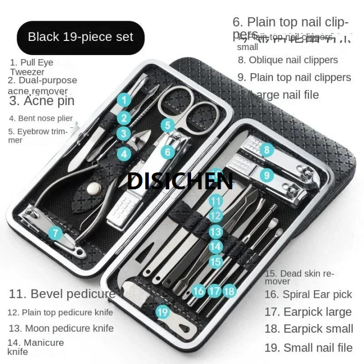DISICHEN%208/9/11/16/19%20Pcs%20Manicure%20Cutters%20Nail%20Clipper%20Set%20Stainless%20Steel%20Ear%20Spoon%20Nail%20Clippers%20Pedicure%20Nail%20Art%20Tool%20Manicure%20tools%20Special%20-%20Image%205