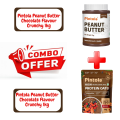 Combo Offer Of Pintola Dark Chocolate High Protein Oats 1kg + Pintola Dark Chocolate Peanut Butter Creamy 1kg | Gluten Free, High Fiber & Protein, No Refined Sugar | Pintola | Pintola Oats | Pintola Peanut Butter | Oats Pintola | Peanut Butter Pintola. 