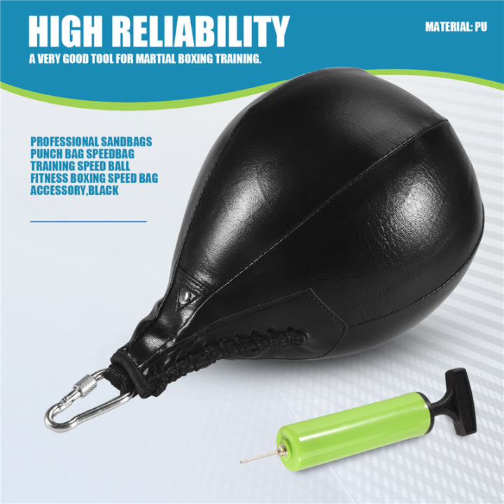 FORIDE%20Professional%20Sandbags%20Punch%20Bag%20Speedbag%20Training%20Speed%20Ball%20Fitness%20Boxing%20Speed%20Bag%20Accessory,Black%20-%20Image%206