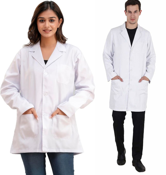 Unisex Coat / Apron / Lab Coat / Laboratories / Chemistry - Medium
