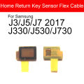 NEW Home Key Button Return Light Sensor Keyborad Flex Cable For Samsung Galaxy J3 J5 J7 2017 J330 J530. 