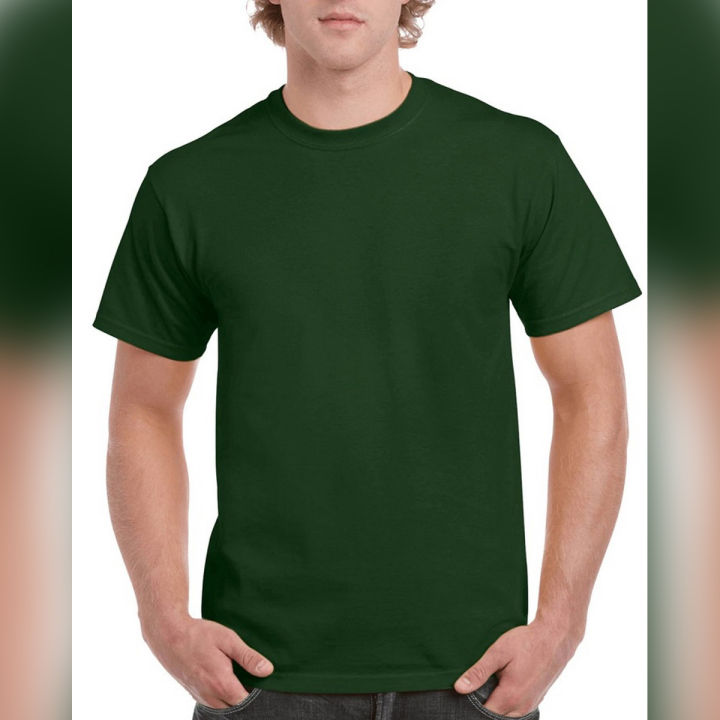 Plain T-Shirt Deep Green Color For summer.