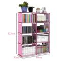 Korean Diy 5 Tiers 8 Columns Book Shelf Storage Rack- Colors May Vary. 