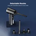 Geevorks 2-in-1 Dust Blower Air Pump Cordless Electric Air Duster with 4 Nozzles for Air Conditioner Computer Keyboard Cleaning. 