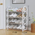 PP+Steel pipe Shoe storage rack Sturdy and durable Black/White/Pink 41.5 * .5 * 54.5cm Dustproof shoe hanger Multi-layer shoe cabinet for Home organization Apartment entryway Small spaces Shoe lovers. 