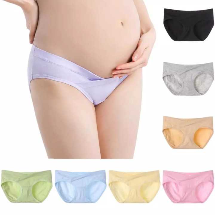 U-Shaped Low Waist Maternity Panty For Women-3Pcs