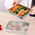 1PC Stainless Steel Refrigerator Food Storage Box With Plastic Lid Prepare Food Freshness Preservation Box Picnic Box Dounp. 