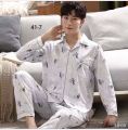 Men Pajama Set Print Sleepwear Loungewear Long Sleeve  Nightwear - Fashion | Pajamas For Men. 