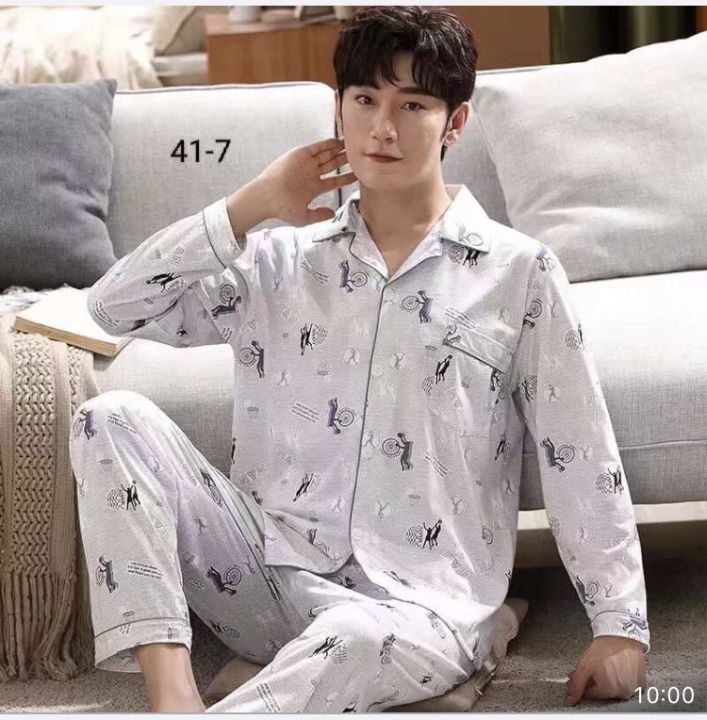 Men%20Pajama%20Set%20Print%20Sleepwear%20Loungewear%20Long%20Sleeve%20%20Nightwear%20-%20Fashion%20%7C%20Pajamas%20For%20Men%20-%20Image%204