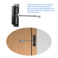 Household Black Belt Wheel Adjustable Zinc Alloy Spring Door Closer. 