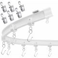 Flexible Bendable Ceiling Curtain Track, Ceiling Mount for Curtain Rail, Room Divider Ceiling Track for Curtains 9.8FT. 