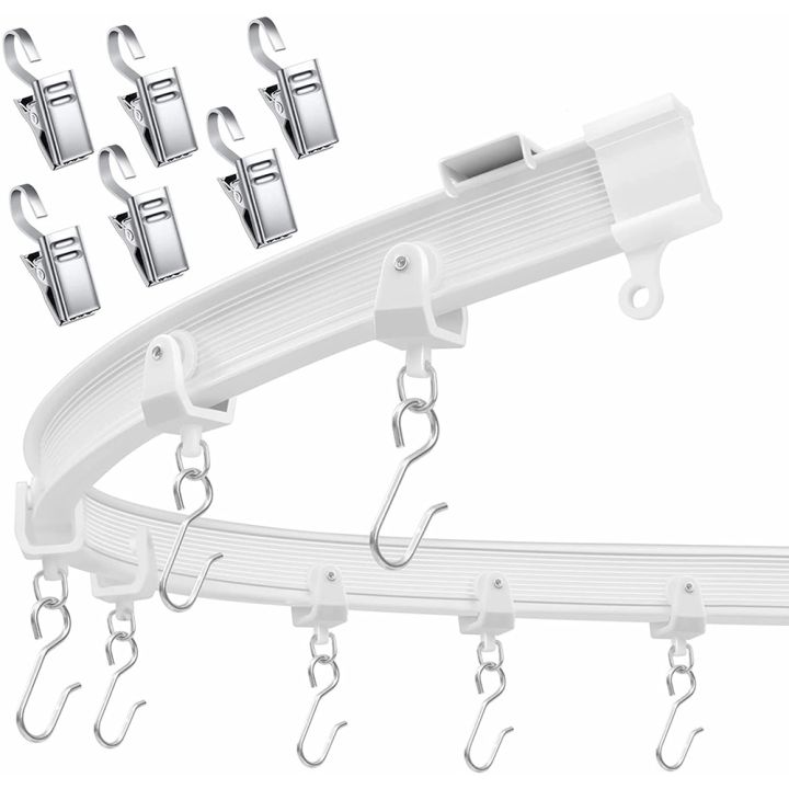 Flexible Bendable Ceiling Curtain Track, Ceiling Mount for Curtain Rail, Room Divider Ceiling Track for Curtains 9.8FT