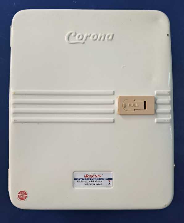 Corona electric Main switch box Control Panel Three Phase (32 Amp & 415 Volts)