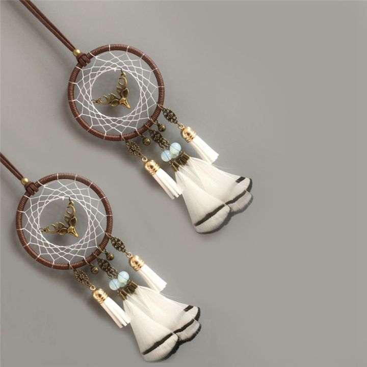 Dream%20Catcher%20Feather%20Car%20Mirror%20Hanging%20Spare%20Parts%20Rear%20View%20Mirror%20Accessories%20for%20Aesthetic%20Decorations%20Ornament%20-%20Image%202