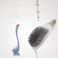 Corner Cleaning Tools Swan Shape Long Handle Toilet Brush Cartoon Dense Bristle Head Toilet Plunger Household Plastic Toilet Cleaning Brush Cleaning. 