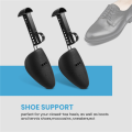 ARELENE 5 Pairs Practical Plastic Adjustable Length Men Shoe Tree Stretcher Boot Holder Organizers (5 Pairs Black). 