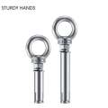 5Pcs Stainless Steel Universal Ring Screw Sleeve Anchor Concrete Expansion Eye Bolt Installation Artifact Long Hook. 